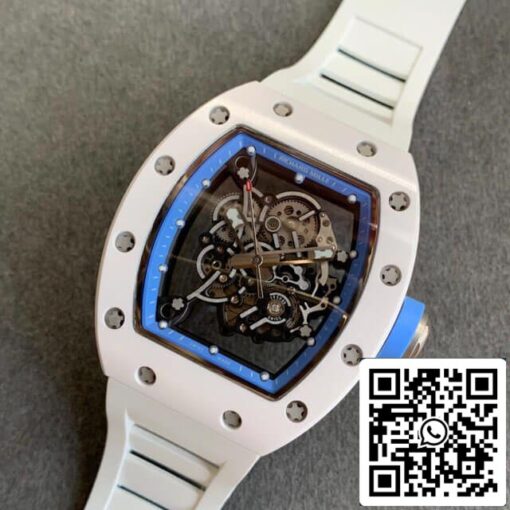 Richard Mille RM055 1:1 Best Edition KV Factory V2 White Strap - immagine 9