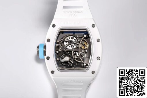 Richard Mille RM-055 1:1 Best Edition BBR Factory White Ceramic Case - Image 2