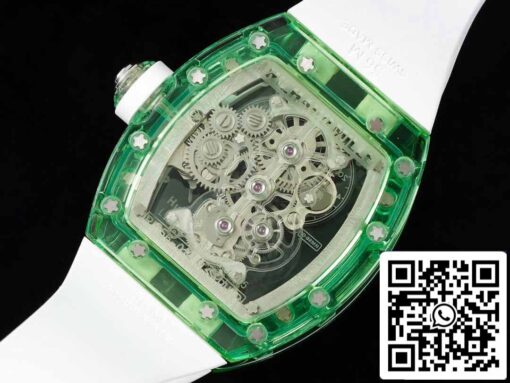 Richard Mille RM 56-01 Tourbillon 1:1 Best Edition RM Factory Green Transparent Case - immagine 3