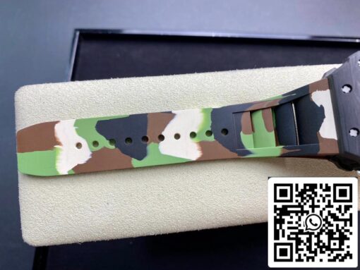 Richard Mille RM-011 1:1 Best Edition KV Factory V2 Carbon Fiber Camo Strap - immagine 4