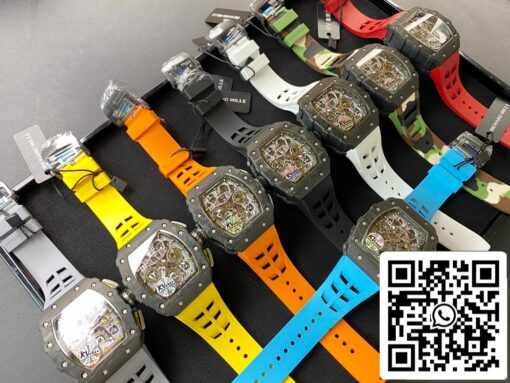 Richard Mille RM-011 1:1 Best Edition KV Factory V2 Carbon Fiber Camo Strap - immagine 2