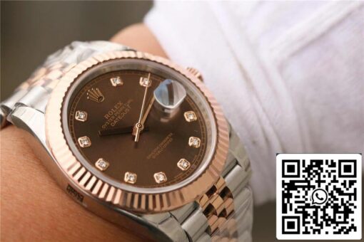 Rolex Datejust M126331-0004 1:1 Best Edition EW Factory Brown Dial - Imagen 10