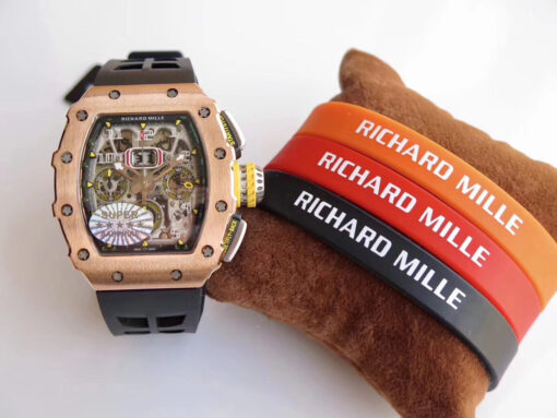 Richard Mille RM11-03 Rose gold 1:1 Best Edition KV KU+ Factory Black Strap - 이미지 10