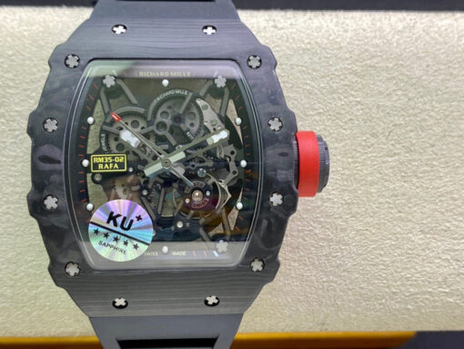 Richard Mille RM035-02 1:1 Best Edition KU Factory Carbon Fiber Black Strap - Image 2