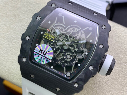 Richard Mille RM035-02 1:1 Best Edition KU Factory Carbon Fiber White Strap - Image 7