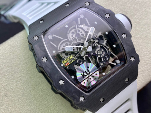 Richard Mille RM035-02 1:1 Best Edition KU Factory Carbon Fiber White Strap - Image 8