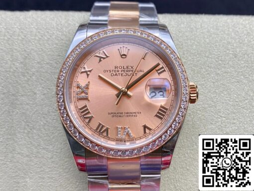 Rolex Datejust M126281RBR-0016 1:1 Best Edition EW Factory Pink Dial