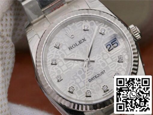 Rolex Datejust 36 116234 AR Factory 1:1 Best Edition Swiss ETA2836-2 Silver Computer Dial - immagine 2