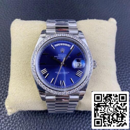 Rolex Day Date 228349RBR-0005 1:1 Best Edition EW Factory Blue Dial - Imagen 12