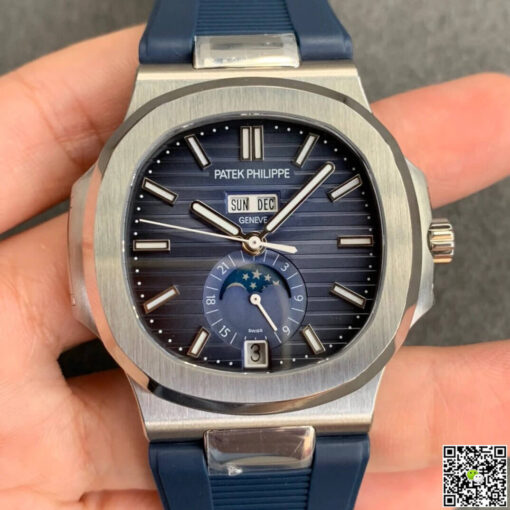 Patek Philippe Nautilus 5726/1A-014 1:1 Best Edition GR Factory Blue Leather Strap – Image 6