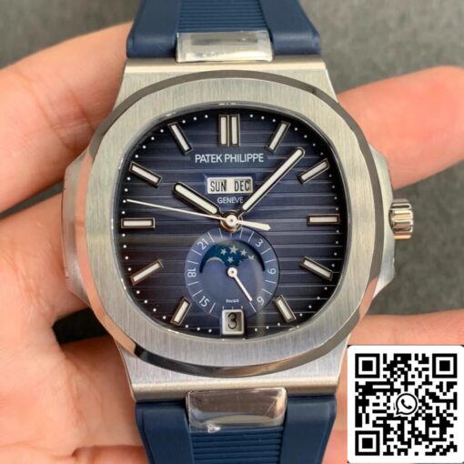 Patek Philippe Nautilus 5726 1:1 Best Edition GR Factory V2 Blue Rubber Strap