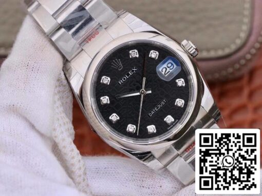 Rolex DateJust 116200 DJ Factory 1:1 Best Edition Swiss ETA2836 Black Computer Dial - Image 2