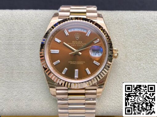 Rolex Day Date 228235 1:1 Best Edition EW Factory V2 Brown Dial