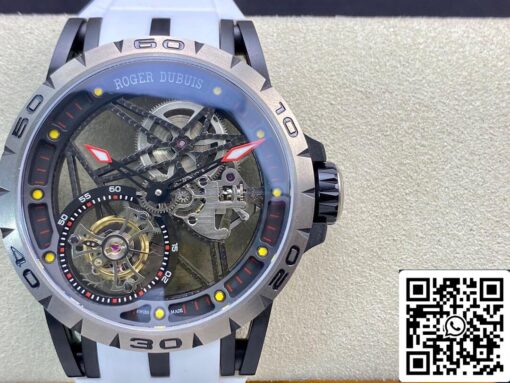 Roger Dubuis Excalibur RDDBEX0549 1:1 Best Edition BBR Factory Tourbillon White Strap