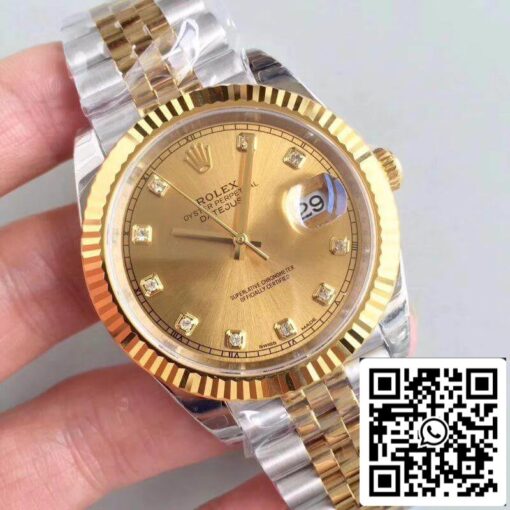 Rolex Datejust II M126333-0012 EW Factory 1:1 Best Edition Swiss ETA3255 Stainless Steel 410L and 18K Yellow Gold Bracelet - Image 3