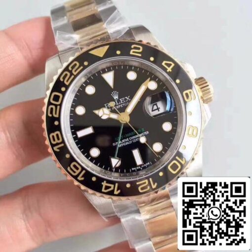 Rolex GMT-Master II 116713LN Noob Factory Men Watches 1:1 Best Edition Swiss ETA3186 Gold Wrapped – Bild 9