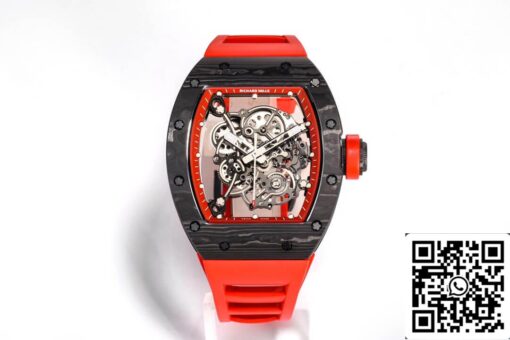 Richard Mille RM055 NTPT 1:1 Best Edition BBR Factory Carbon Fiber Red Strap