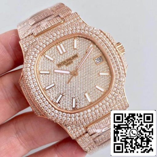 Patek Philippe Nautilus Jumbo 5719/10G-010 1:1 Best Edition Swiss ETA 324SC Diamond Dial - Imagen 2