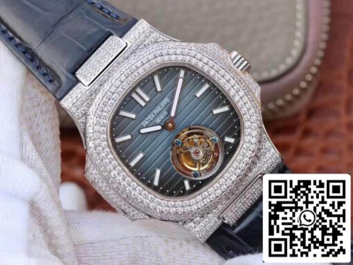 Patek Philippe Nautilus Jumbo 5711 R8 Factory 1:1 Best Edition Swiss Tourbillon Blue Dial - 이미지 2