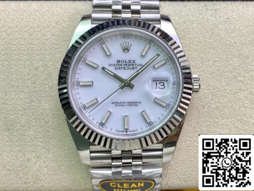 Rolex Datejust M126334-0010 41mm Jubilee Strap Clean Factory White Dial