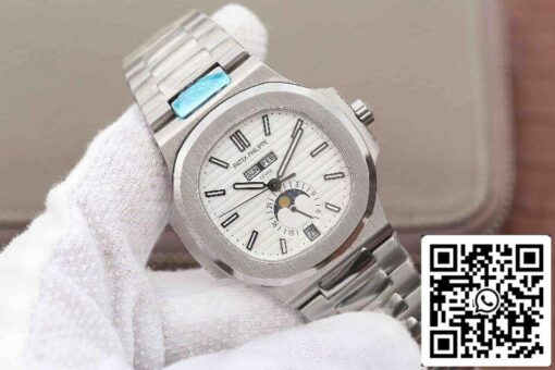 Patek Philippe Nautilus 5726/1A-010 KM Factory 1:1 Best Edition Swiss ETA324 White Textured Dial – Image 2