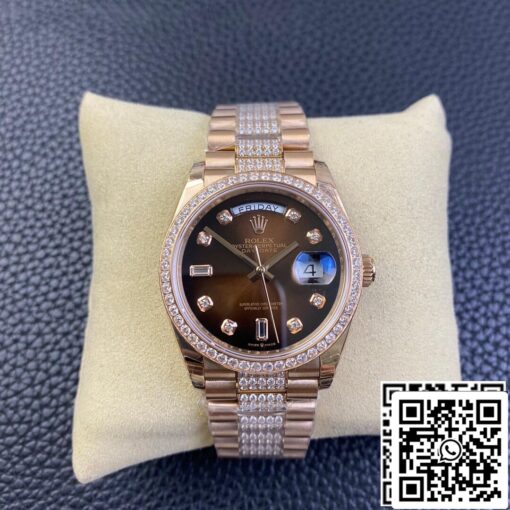 Rolex Day Date M128345rbr-0041 1:1 Best Edition EW Factory Brown Dial