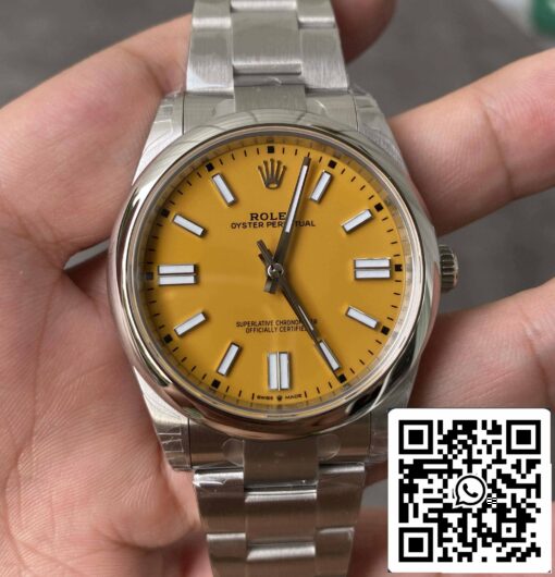 Rolex Oyster Perpetual 41MM M124300-0004 1:1 Best Edition VS Factory Yellow Dial - Image 9