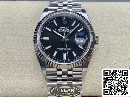 Rolex Datejust M126234-0015 36MM 1:1 Best Edition Clean Factory Black Dial