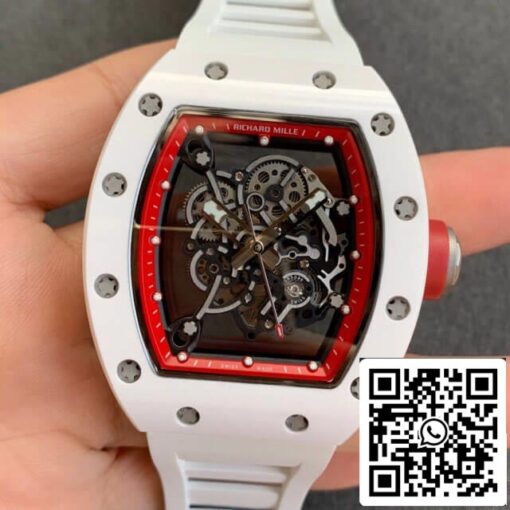 Richard Mille RM055 1:1 Best Edition KV Factory V2 Ceramic Rubber Strap