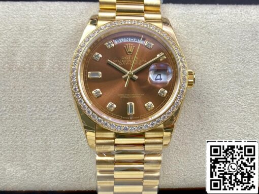 Rolex Day Date M128348RBR-0005 1:1 Best Edition EW Factory Yellow Gold