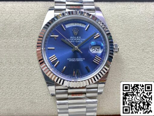 Rolex Day Date M228236-0007 1:1 Best Edition EW Factory Blue Dial