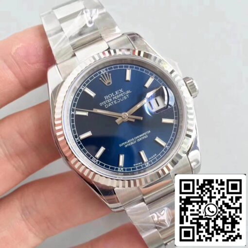 Rolex Datejust 36mm 116234 AR Factory 1:1 Best Edition Swiss ETA3135 Blue Dial Stick Marker - Image 2