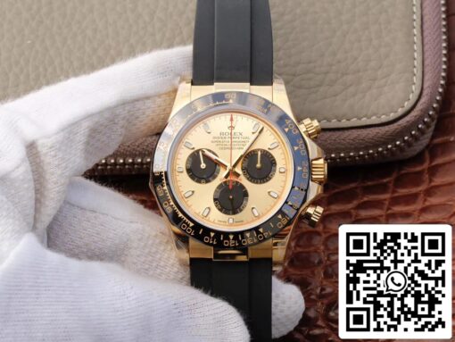 Rolex Daytona Cosmograph 116518ln 1:1 Best Edition JH Factory V6 Yellow Gold Dial