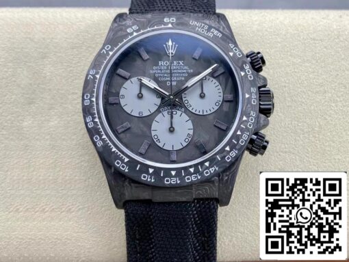 Rolex Daytona Cosmograph Diw Custom Version 1:1 Best Edition Noob Factory Black Strap