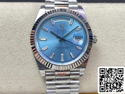 Rolex Day Date M228236-0006 1:1 Best Edition EW Factory Ice Blue Dial - Image 5