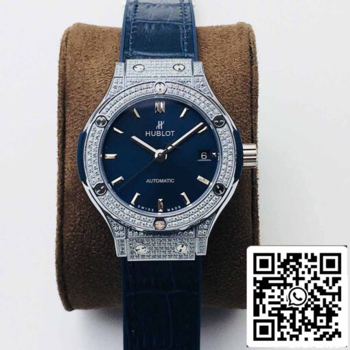 Hublot Classic Fusion 38MM 1:1 Best Edition HB Factory Diamond Blue Dial