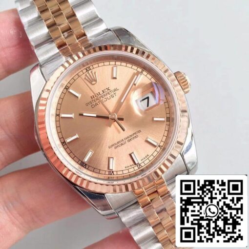 Rolex Datejust 36mm 116234 AR Factory Mechanical Watches 1:1 Best Edition Swiss ETA3135 Rose Gold Dial - Image 2