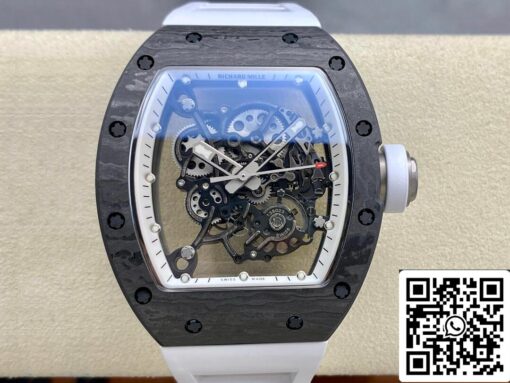 Richard Mille RM-055 1:1 Best Edition BBR Factory White Strap