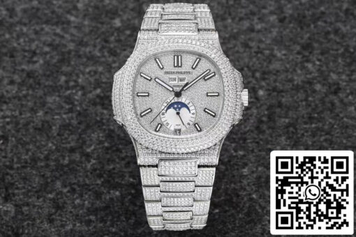 Patek Philippe Nautilus 5726/1A-014 1:1 Best Edition R8 Factory Gypsophila Diamond Dial