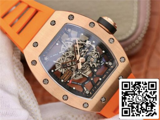 Richard Mille RM035 Americas KV Factory 1:1 Best Edition Orange Strap - immagine 10