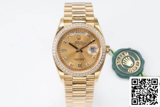 Rolex Day Date M128348RBR-0008 1:1 Best Edition EW Factory Diamond Dial