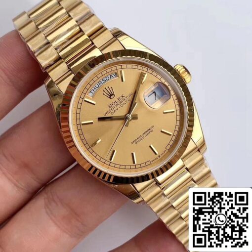 Rolex Day Date M128238-0045 1:1 Best Edition EW Factory Champagne Dial Swiss ETA3255 - Image 10