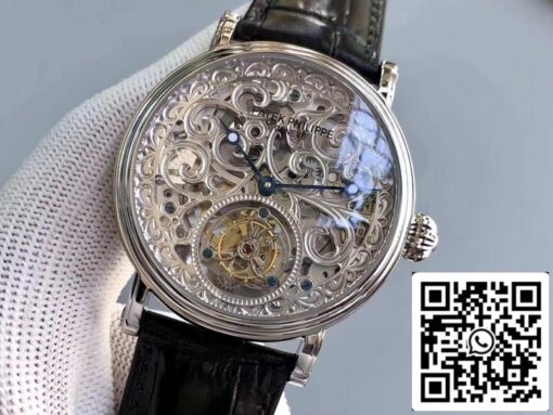 Patek Philippe Tourbillon P83000 1:1 Best Edition Silver Dial Swiss Tourbillon - Imagen 2