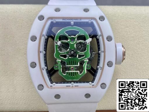 Richard Mille RM52-01 1:1 Best Edition YS Factory Green Skull Tourbillon Dial