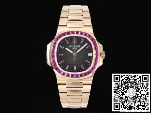 Patek Philippe Nautilus 5711 1:1 Best Edition GR Factory Rose Gold Diamond Bezel