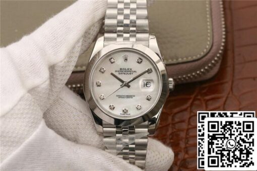 Rolex Datejust M126300 1:1 Best Edition EW Factory White Fritillary Dial