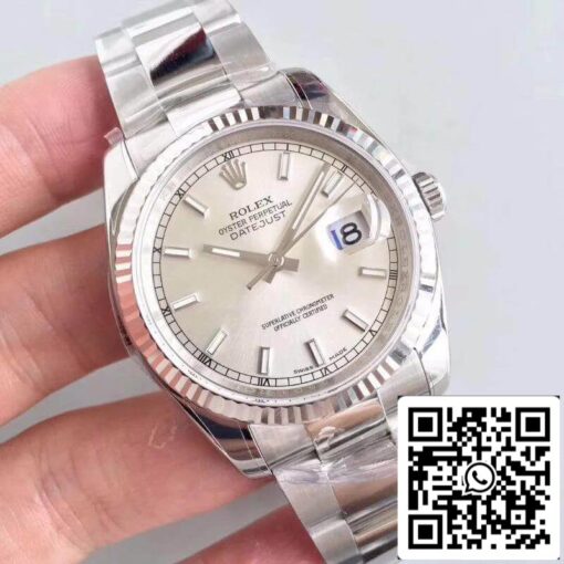 Rolex Datejust II 36mm 126334 AR Factory 1:1 Best Edition Swiss ETA3135 Silver Dial – Image 2