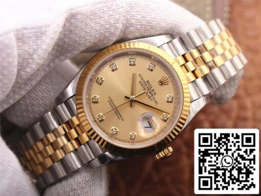 Rolex Datejust M126233-0017 1:1 Best Edition EW Factory Champagne Dial Swiss ETA3235 - Imagen 8