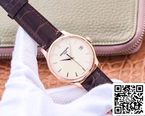 Patek Philippe Calatrava 5227R-001 ZF Factory 1:1 Best Edition 18K Rose Gold Case Swiss Cal.324 SC - Image 9