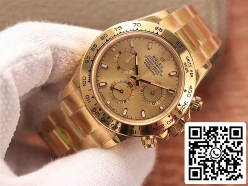 Rolex Daytona Cosmograph M116508-0003 1:1 Best Edition Noob Factory Gold Dial Swiss ETA4130 – Bild 10